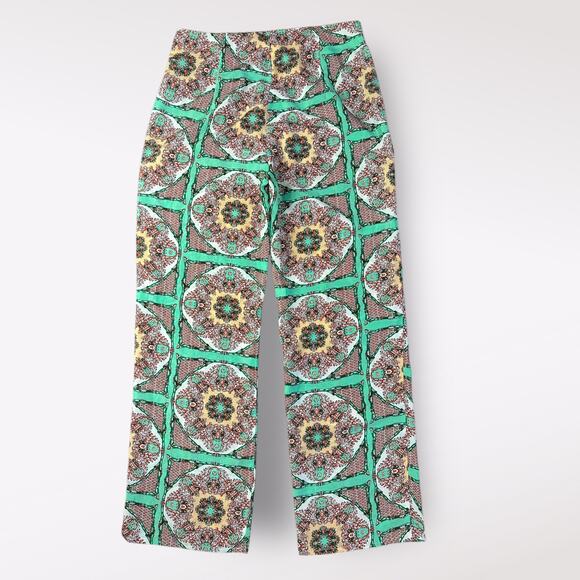 Gianni Bini Women Green Casual Pants Size L Avant Garde Designer Funky - Picture 3 of 7